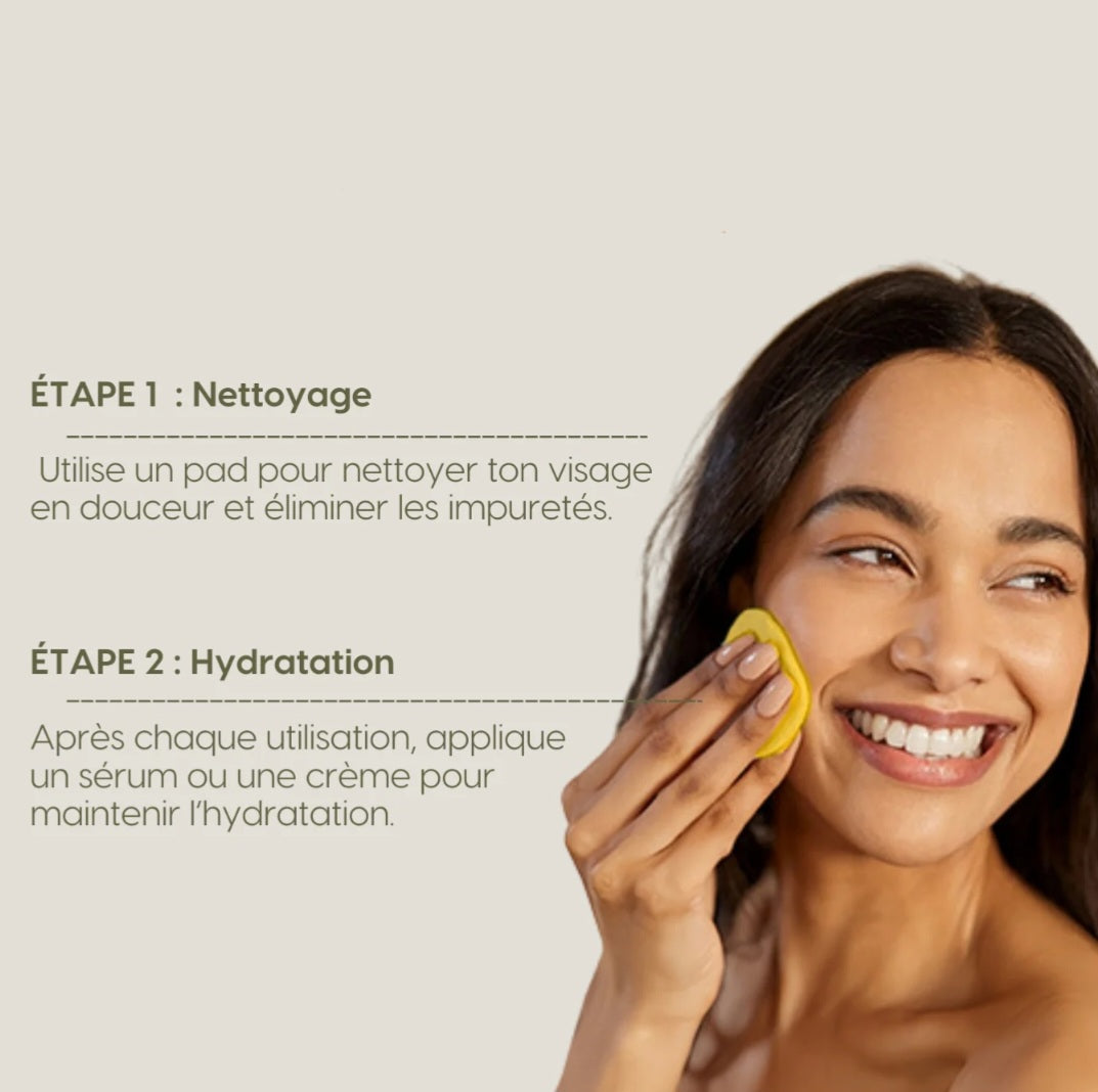 Lingettes nettoyantes au curcuma & acide kojique – Éclat naturel